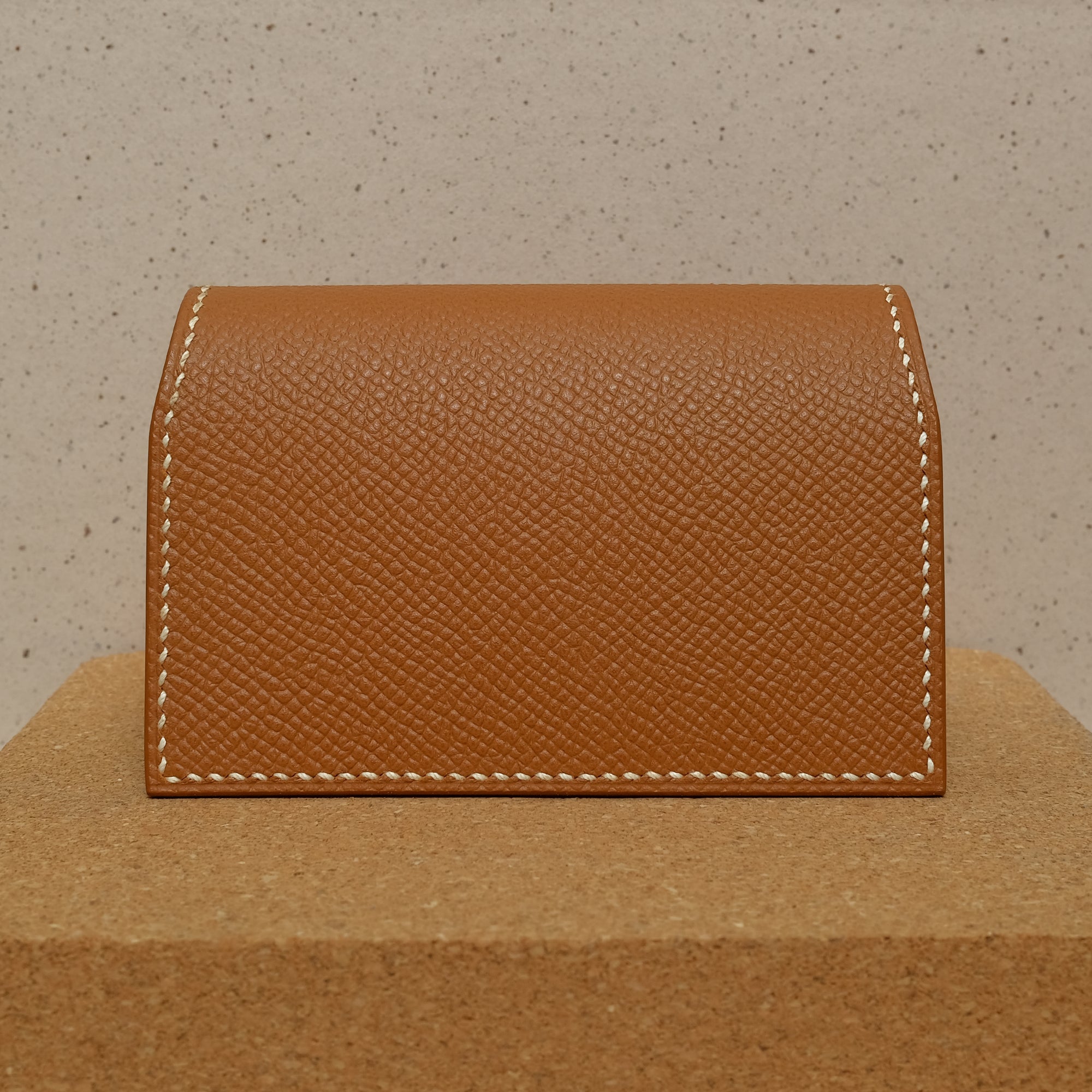Bifold Card Wallet in Gold Epsom
