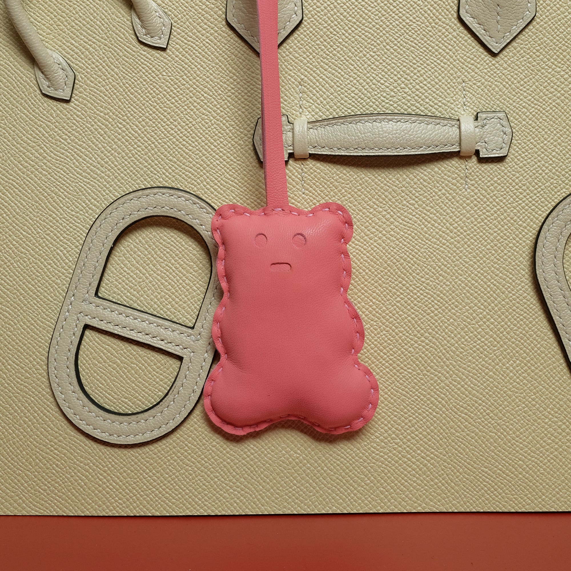 Bag Charm Blubby Bear Strawberry Bolt Lambskin